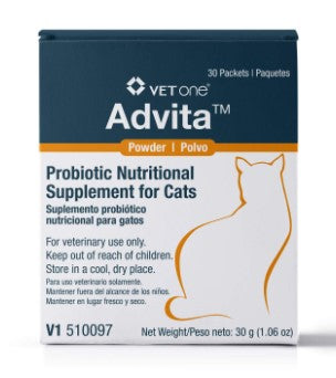 Advita Probiotic Powder Nutritional Supplement for Cats, 1gm 30pk