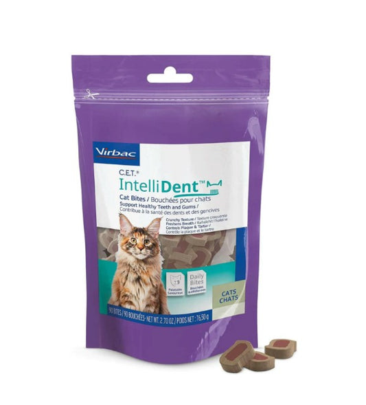 C.E.T. IntelliDent Cat Bites, 90 Count