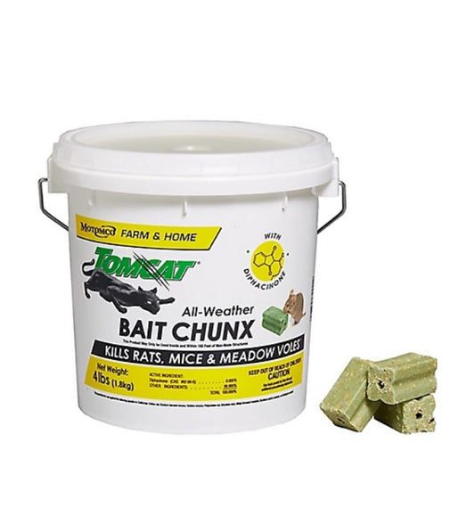 Tomcat 4 lb. All-Weather Rodent Block Bait Chunx, 1 oz. Chunx